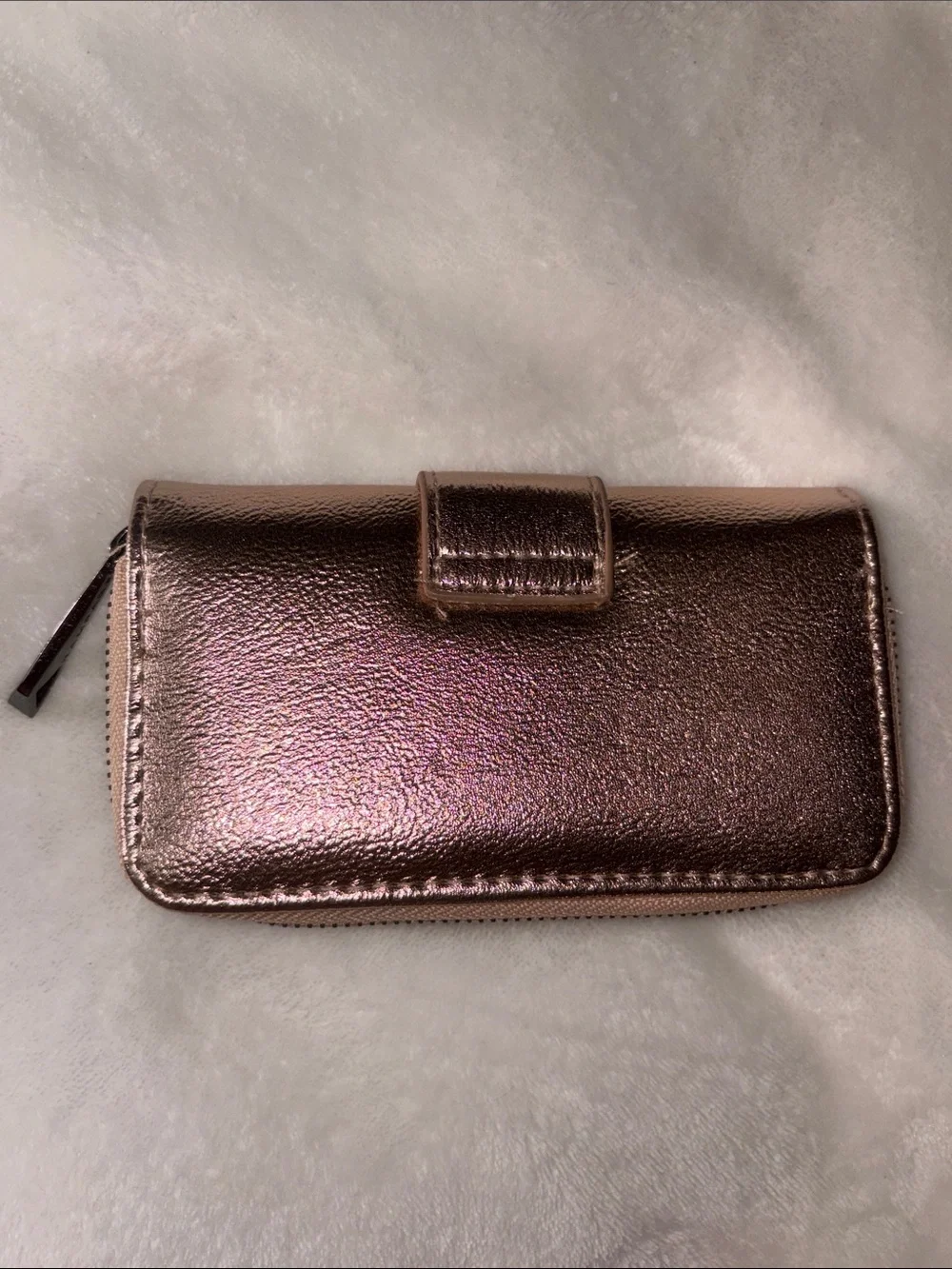 Rampage Metallic Rose Gold Card Wallet Phone Case with Snap